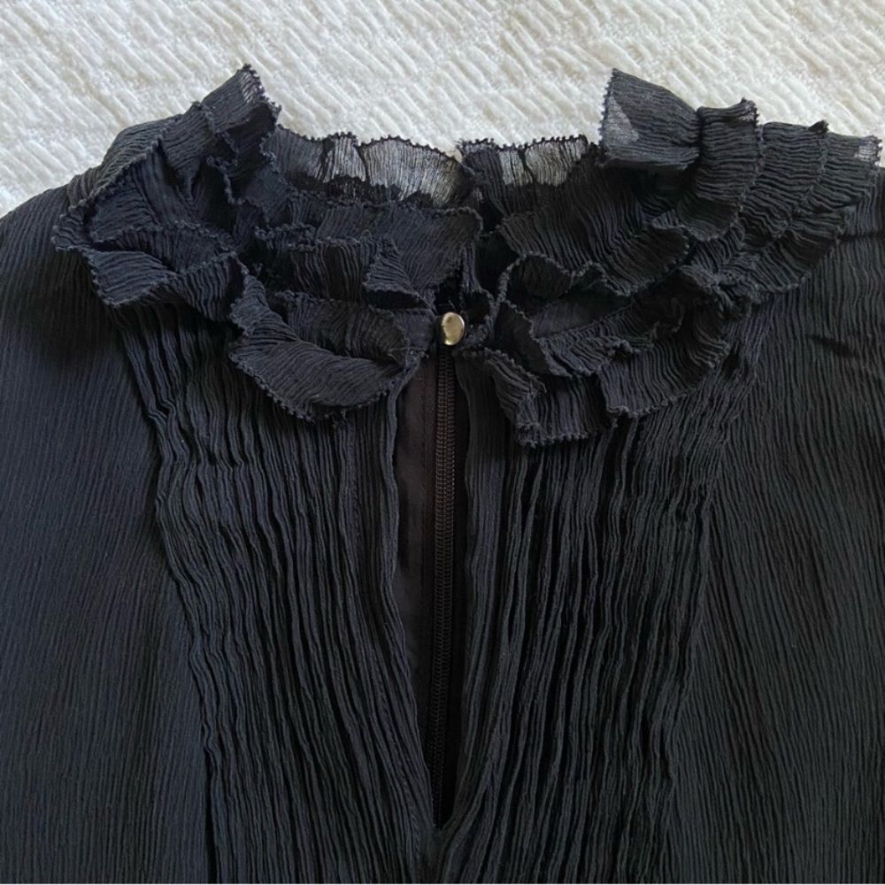 Banana Republic Heritage Pleated Ruffle Neck Dress - Picture 8 of 14